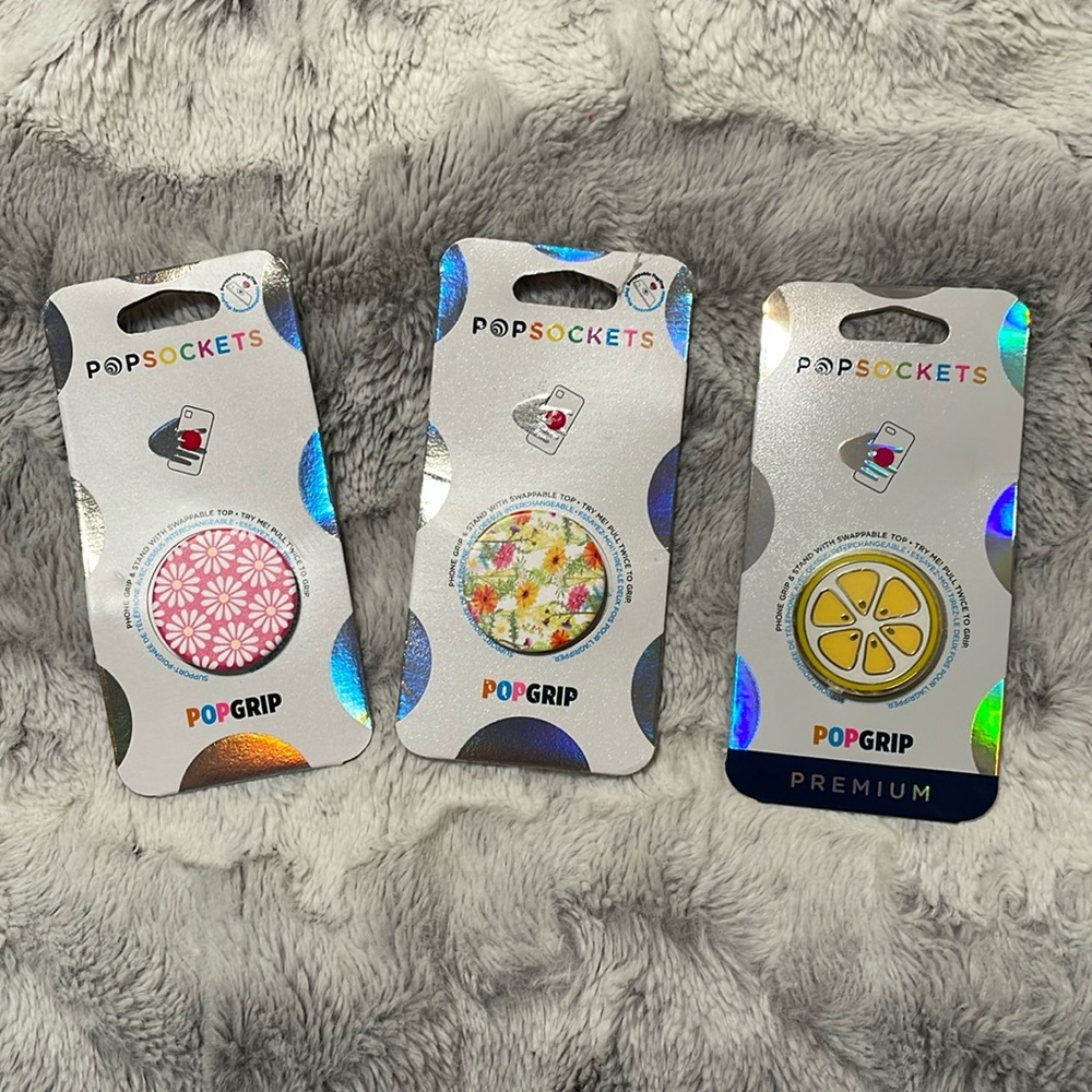 PopSockets PopGrip Set - Pink, Multicolor, Yellow
